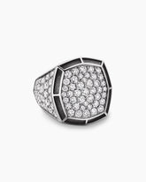 Streamline® Bold Signet Ring in Sterling Silver with Diamonds, 23.4mm